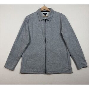 Alfani Zip Front Harrington Men's Jacket Size M Gray Preppy Minimalist Pockets